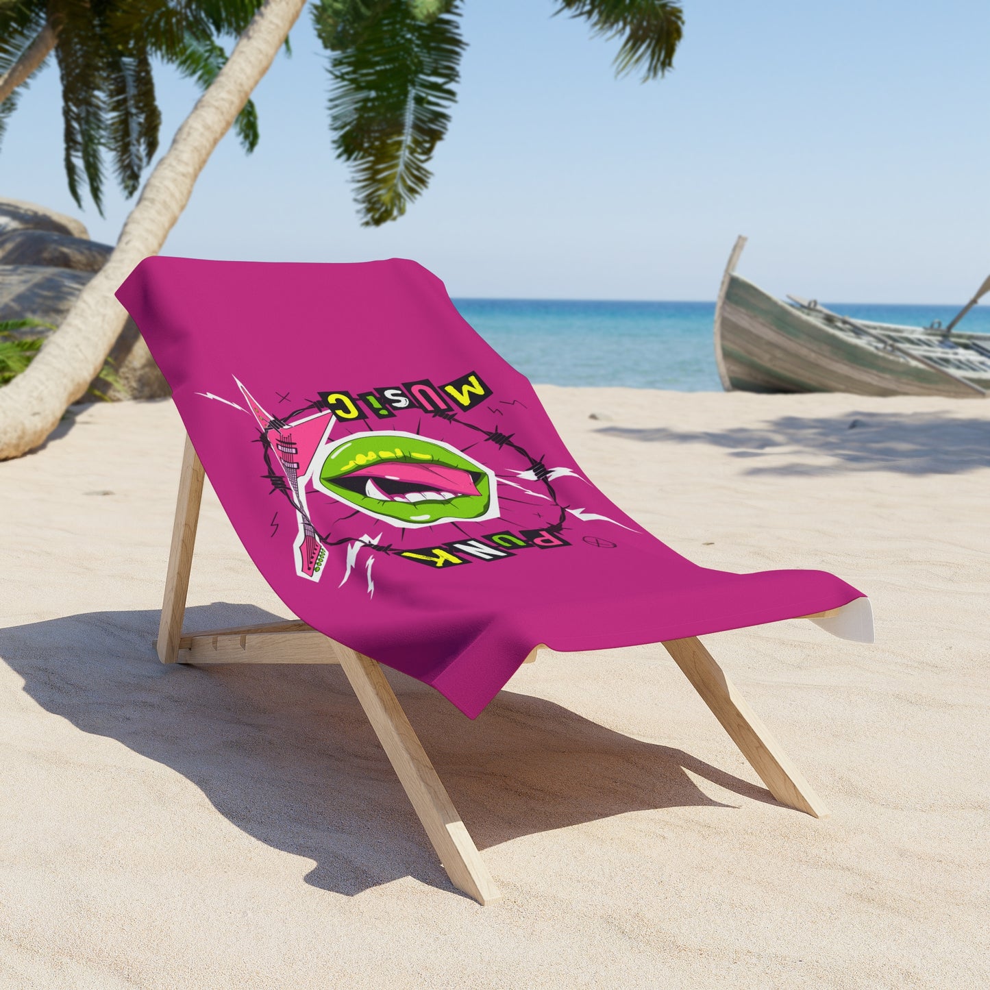 Punk Rock Beach Towel