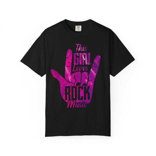 Rock Music Lover T-Shirt, Unisex Garment-Dyed Tees, Perfect Gift for Musicians, Concerts, Rock Fans, Music Festivals