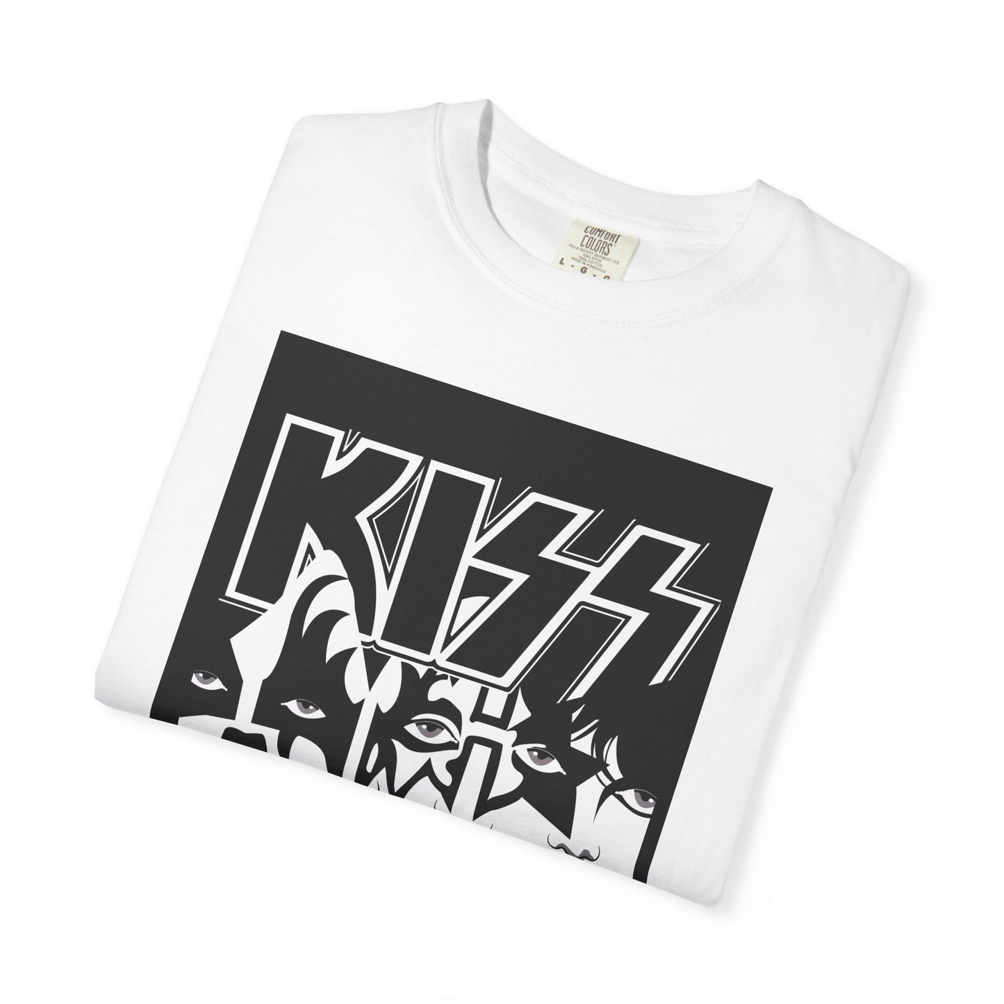 Kiss Cat Unisex Garment-Dyed T-Shirt, Music Fan Tee, Cat Lover Shirt, Pop Culture Gift, Rock Concert Apparel