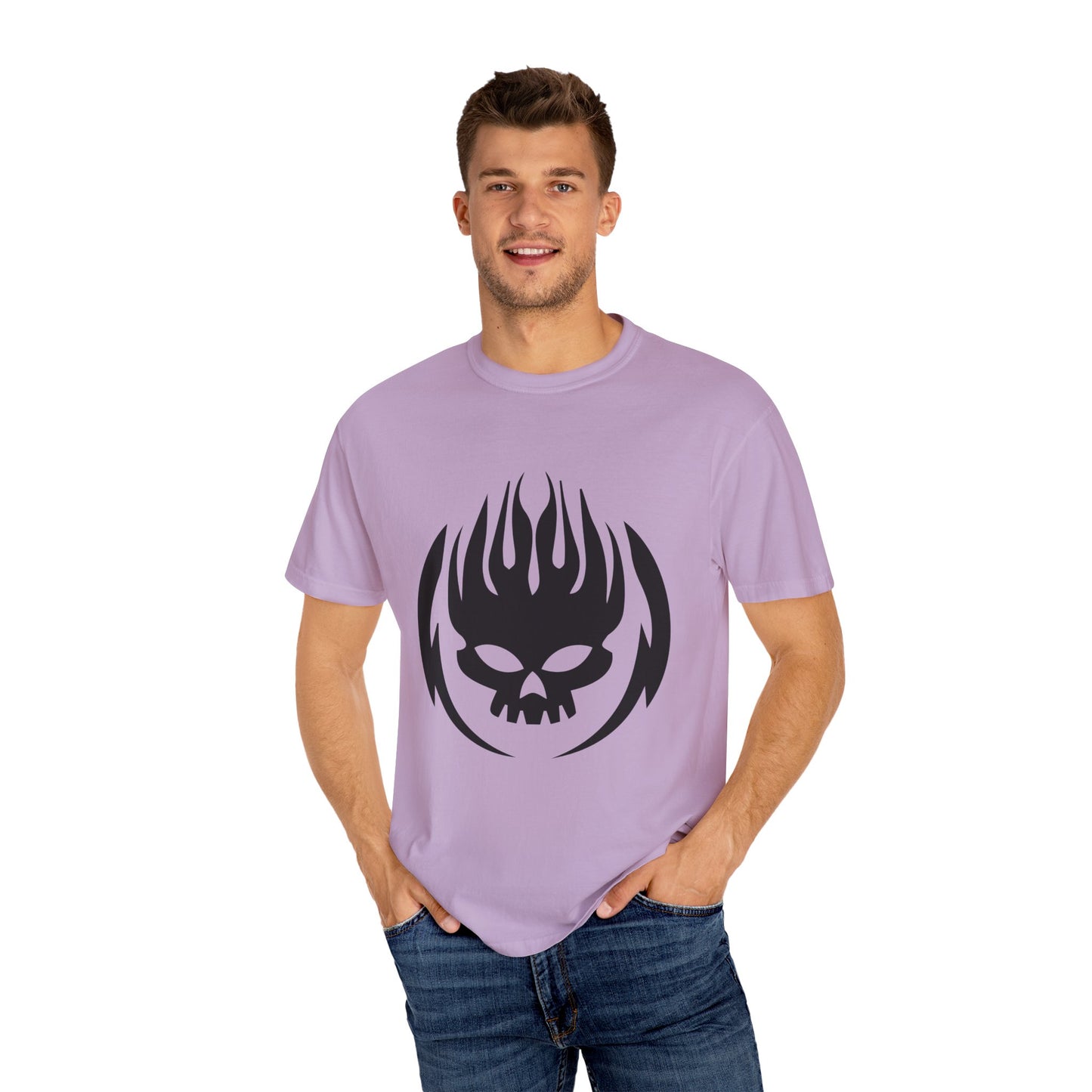 Garment-Dyed Graphic Tee – Casual Streetwear, Gift for Teens, Trendy Summer Style, Emo T-Shirt, Unique Graphic Design