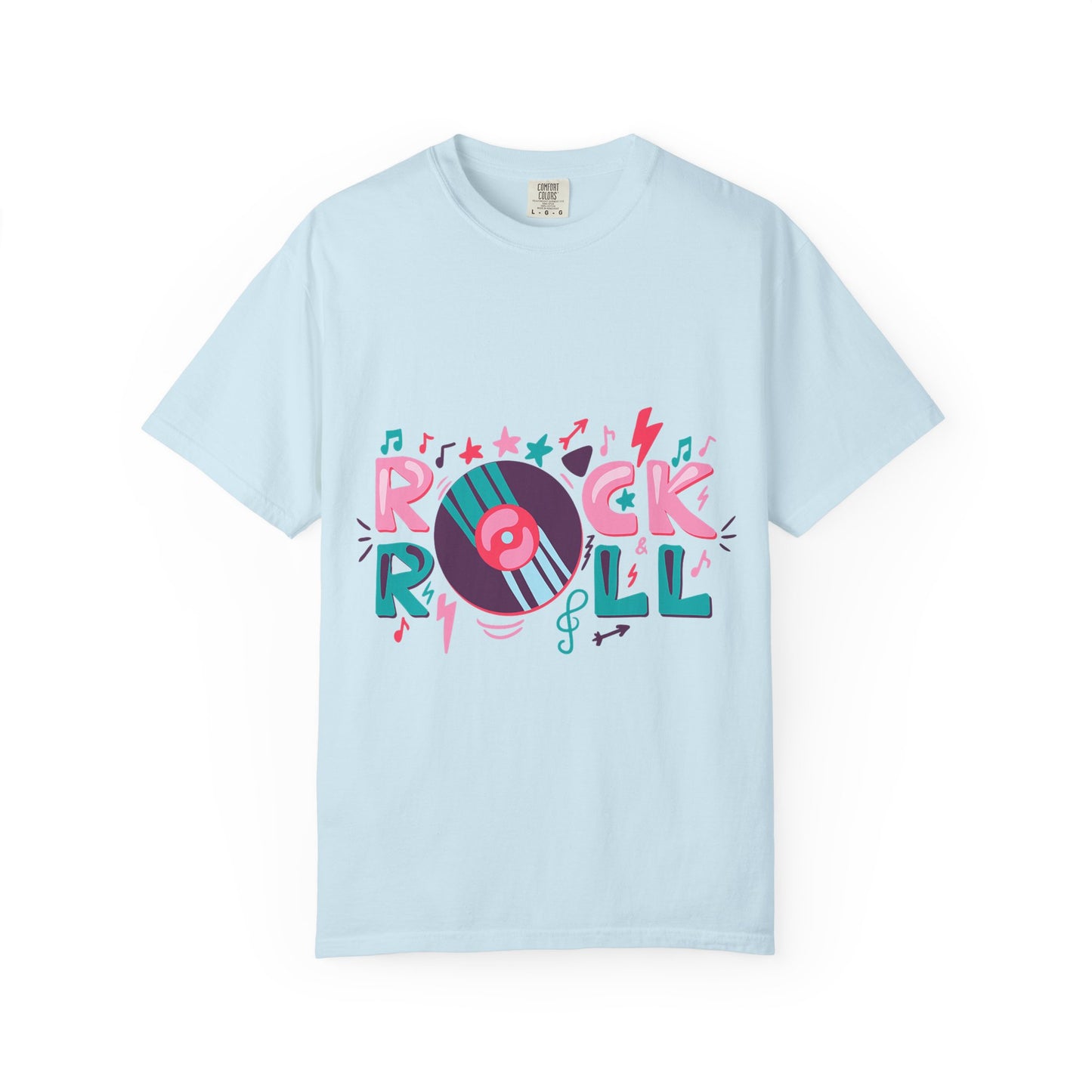 Rock & Roll Unisex Garment-Dyed T-shirt | Music Lover Gift, Festival Wear, Vintage Style Tee, Graphic T-shirt, Retro Music Apparel