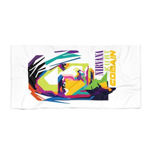 Vibrant Nirvana-Inspired Beach Towel | Colorful Summer Essential for Music Lovers, Gifts, Pools, Picnics, Festivals, Beach Days