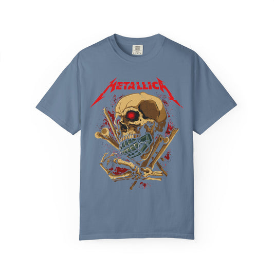 Metallica Skull Graphic T-Shirt, Vintage Rock Tee, Music Lover Gift, Unisex Shirt, Concert Apparel, Gift for Him/Her