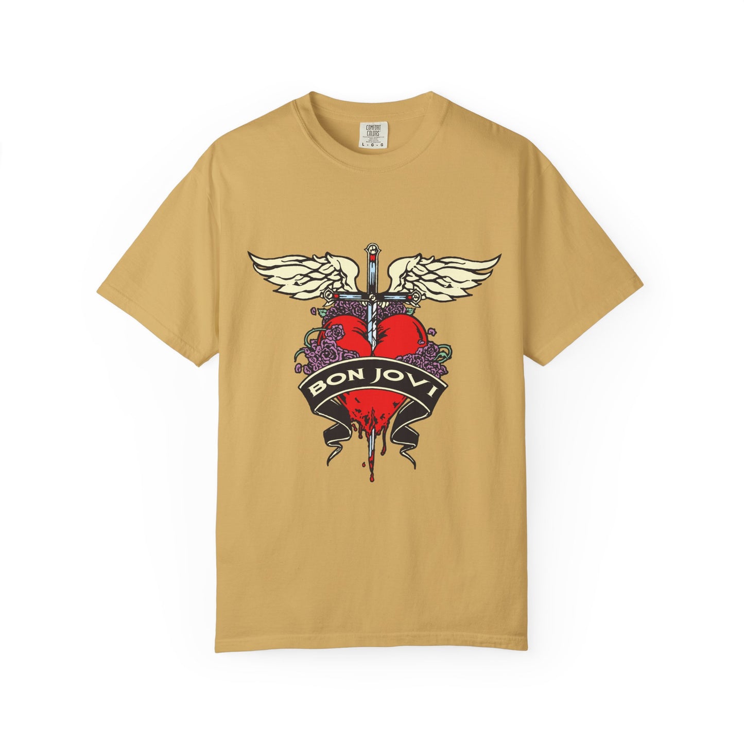 Rock-Inspired Unisex Garment-Dyed T-Shirt, Vintage Band Tee, Perfect for Concerts, Gift for Music Lovers, Casual Outing Wear