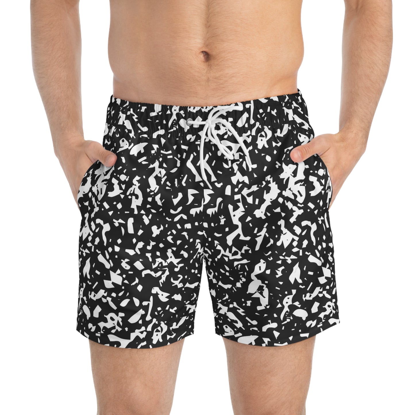 Swim Trunks with Abstract Design | Beachwear, Summer Essentials, Vacation Attire, Pool Party Must-Have, AOP Swim Shorts