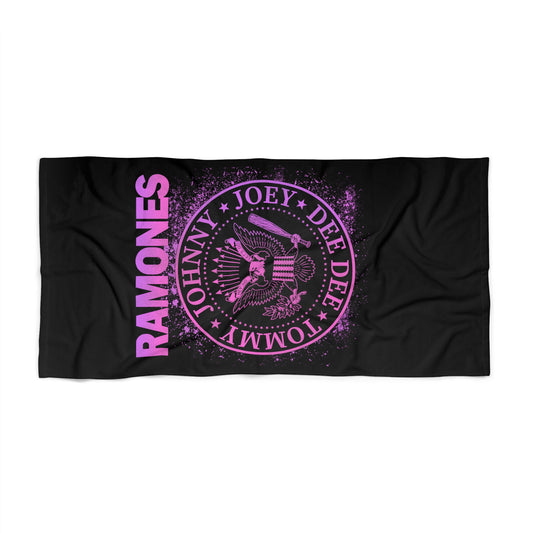 Ramones-Inspired Beach Towel, Vintage Music Towel, Summer Essentials, Rock and Roll Gift, Beach Accessories, Travel Towel, Festival Gear