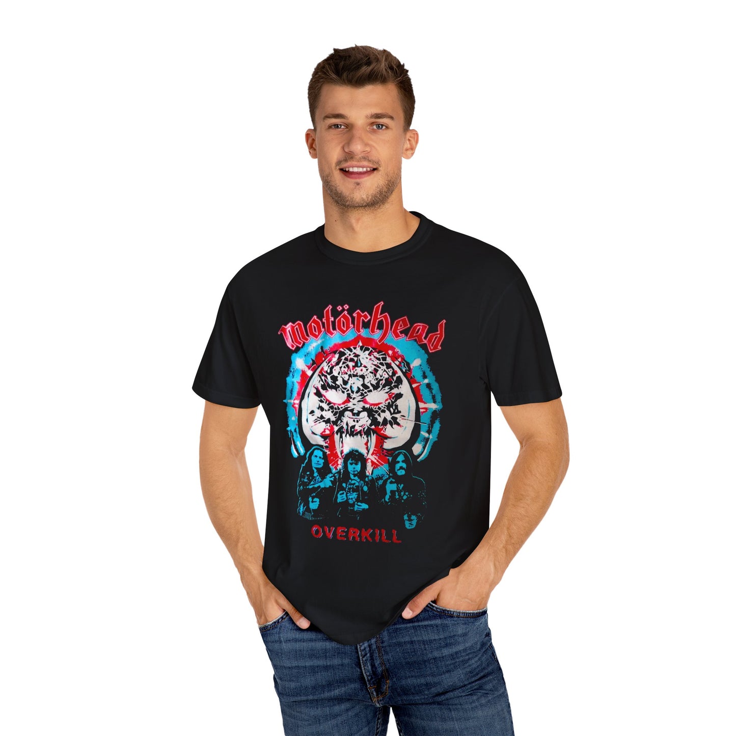 Rock Band Graphic Tee - Vintage Motorhead Overkill Merch, Music Lover Gift, Unisex Casual T-shirt, Concert Wear, Band Apparel