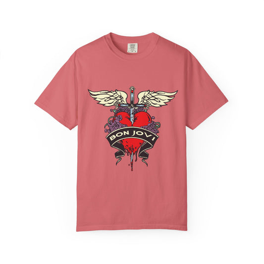 Rock-Inspired Unisex Garment-Dyed T-Shirt, Vintage Band Tee, Perfect for Concerts, Gift for Music Lovers, Casual Outing Wear