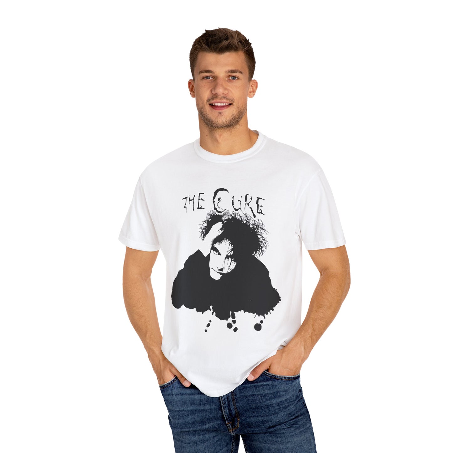 The Cure Unisex Garment-Dyed T-Shirt | Music Lovers Gift, Vintage Style Tee, Cute Concert Outfit, Edgy Fashion Statement, Unisex Apparel