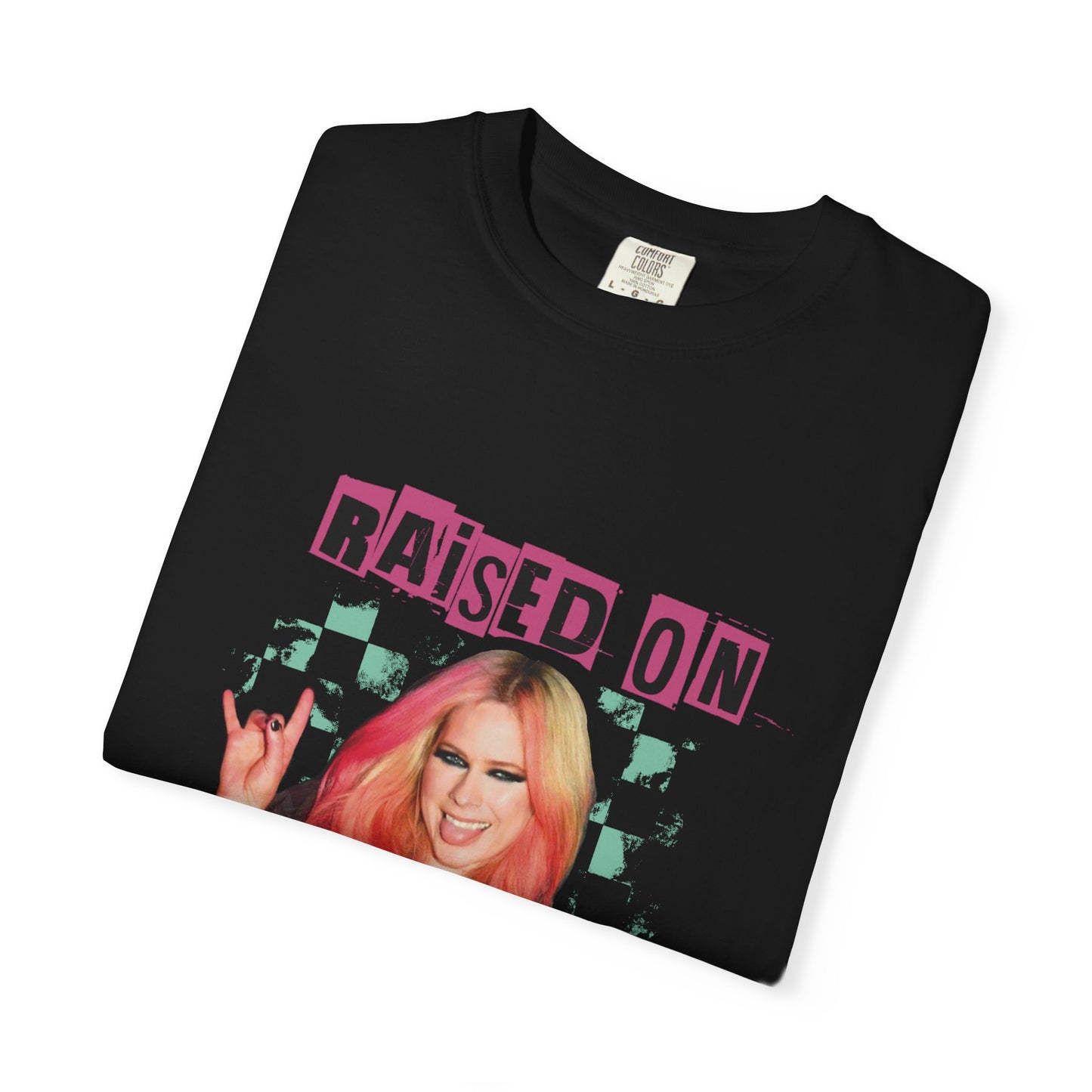Unisex Retro Music Tee - Raised on Avril Lavigne, Vintage Band Shirt, Gift for Music Lovers, Festival Wear, Cool Graphic T-shirt