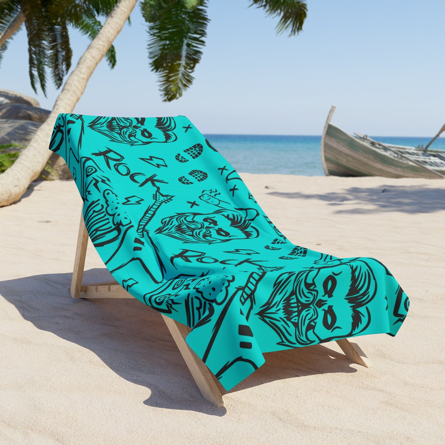 Rock 'n' Roll Beach Towel
