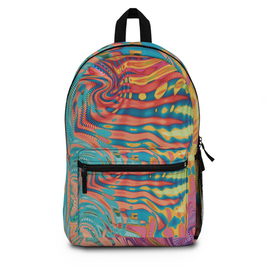 Vibrant Psychedelic Backpack | Boho Chic School Bag, Travel Accessories, Colorful Fashion, Unique Gift Ideas