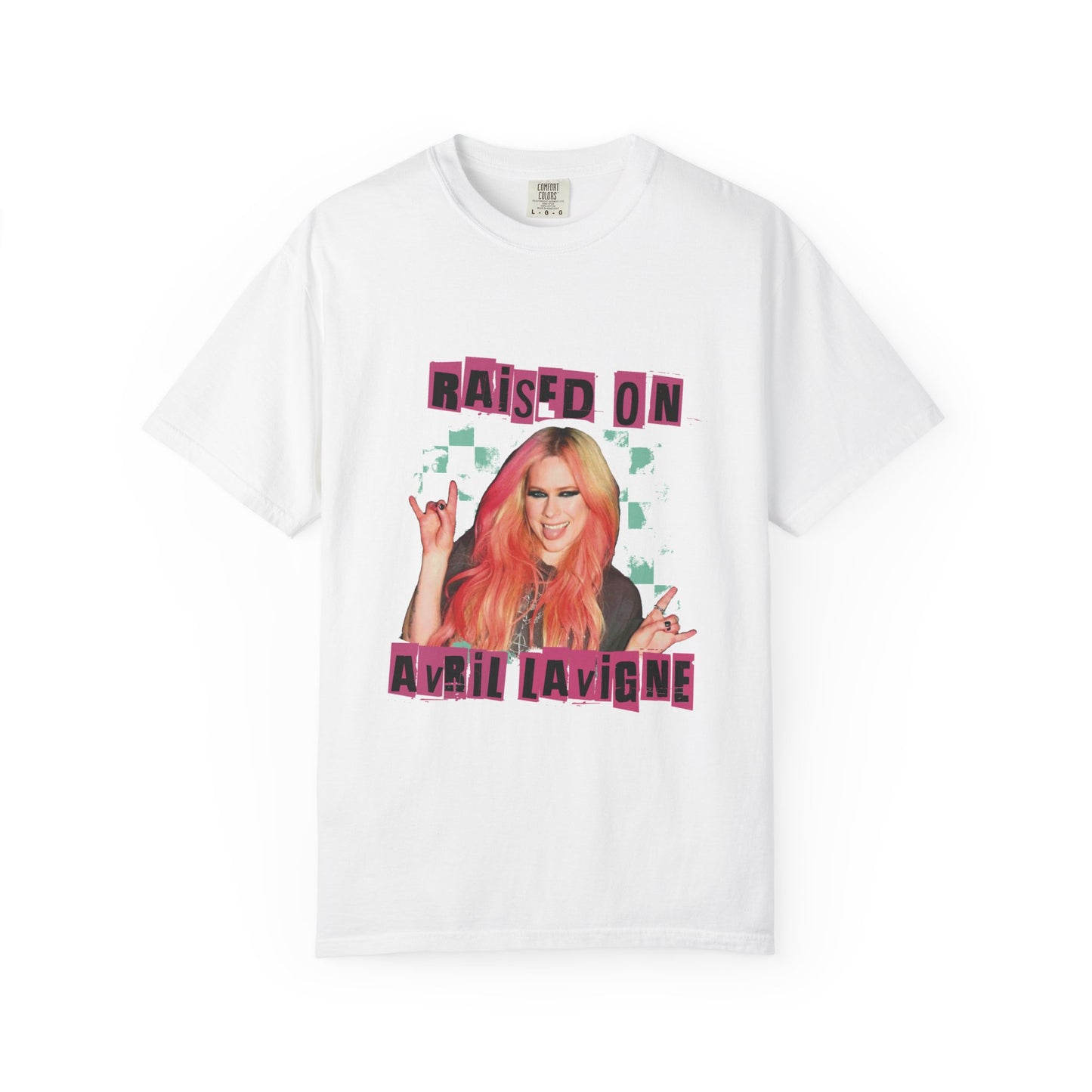 Unisex Retro Music Tee - Raised on Avril Lavigne, Vintage Band Shirt, Gift for Music Lovers, Festival Wear, Cool Graphic T-shirt