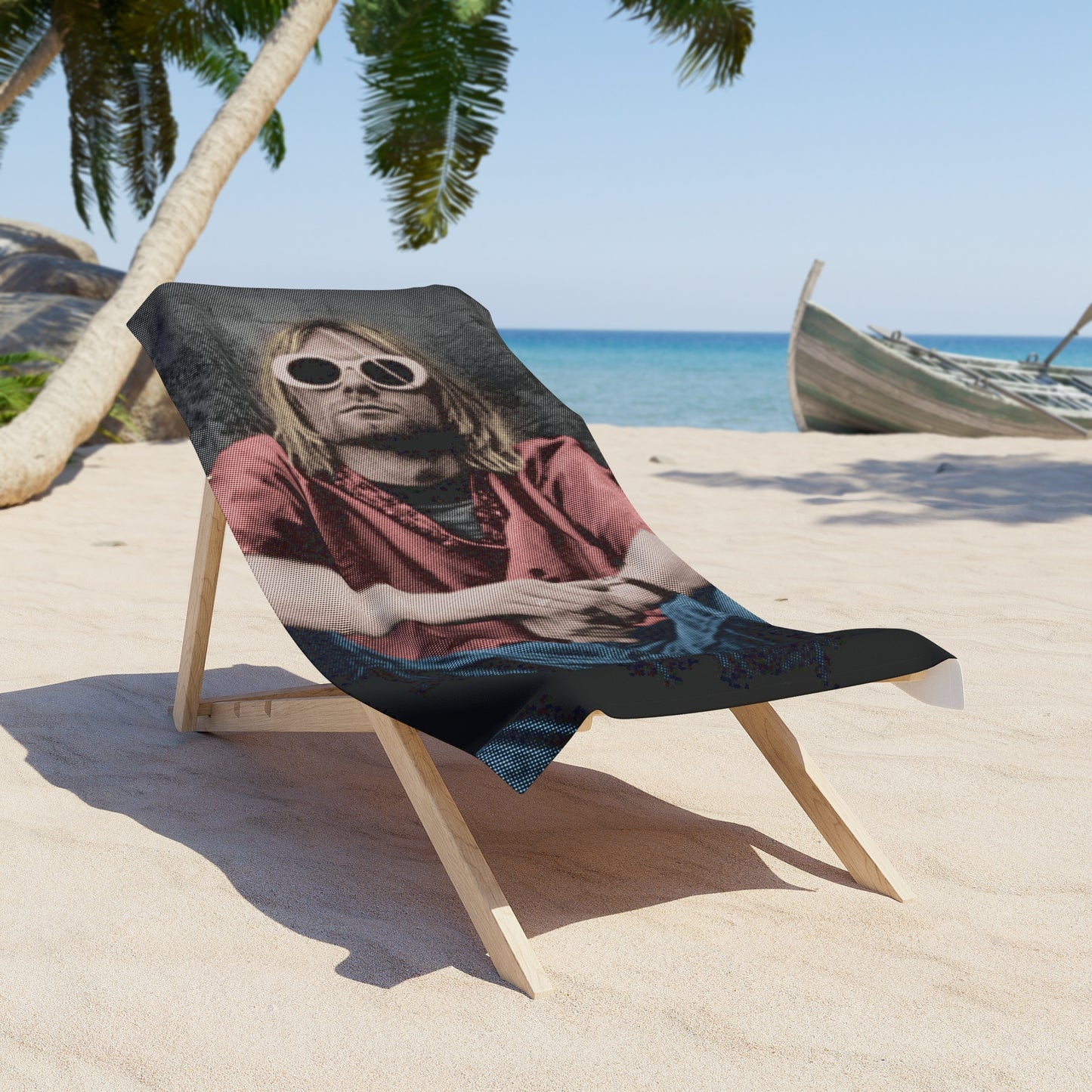 Kurt Cobain Retro Beach Towel