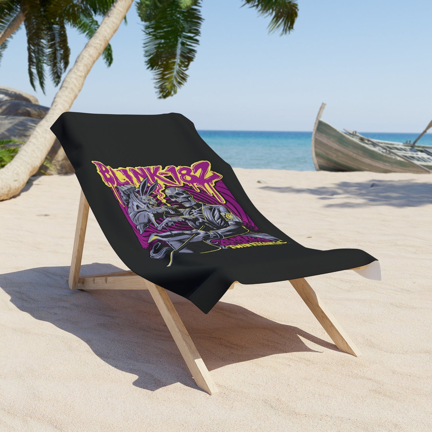 Blink-182 Beach Towel - Fun Vibes for Music Lovers, Perfect for Summer, Pool Parties, Beach Days, Festivals, Gifts