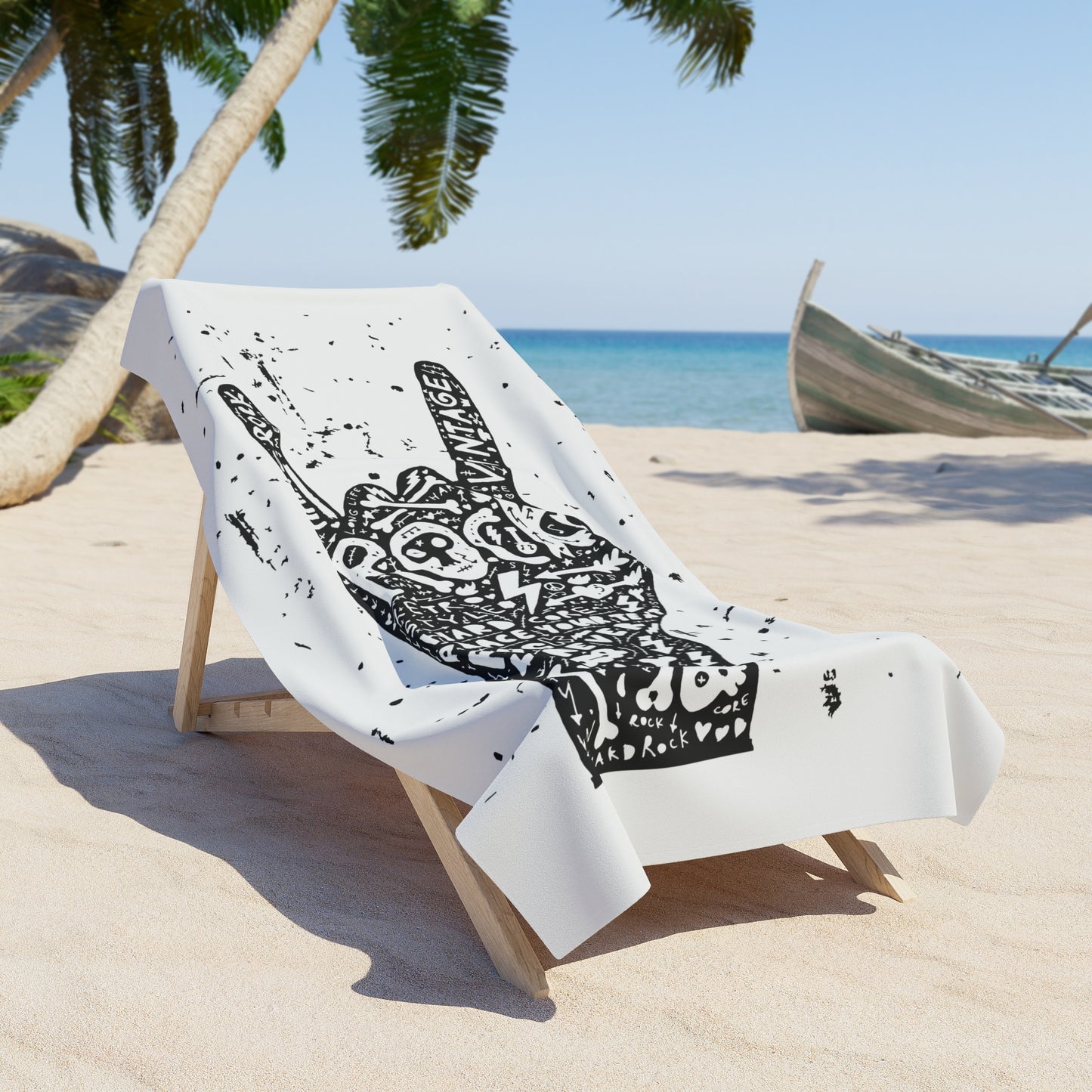 Rock On Beach Towel - Rock Music Lover's Towel, Summer Pool Accessory, Concert Gift, Vacation Essential, Cool Beach Gear