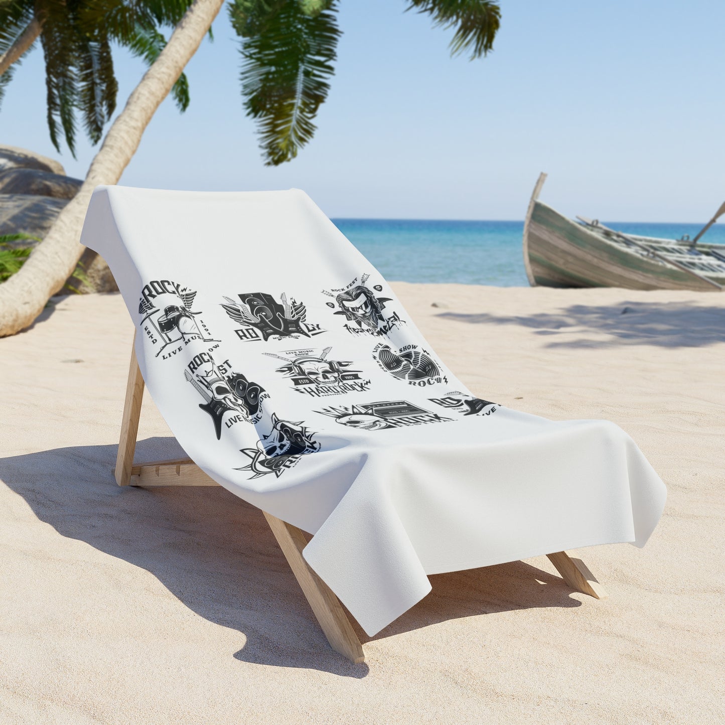 Rockin' Beach Towel - Stylish Sand and Sun Accessory, Perfect for Summer Fun, Beach Days, Pool Parties, Gift for Music Lovers, Unique [...]
