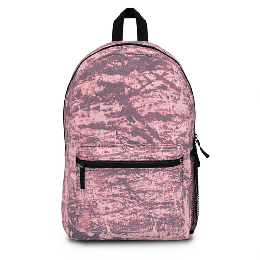 Trendy Pink Marble Backpack, Stylish School Bag, Casual Travel Pack, Unique Gift for Students, Fashionable Daily Use