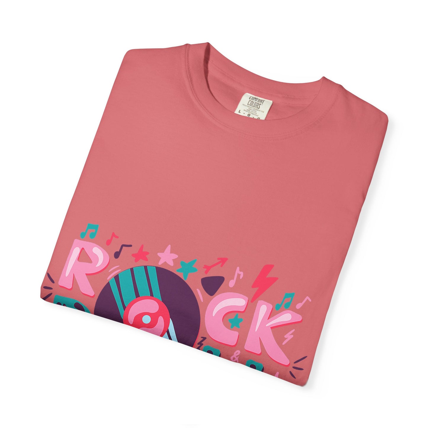 Rock & Roll Unisex Garment-Dyed T-shirt | Music Lover Gift, Festival Wear, Vintage Style Tee, Graphic T-shirt, Retro Music Apparel