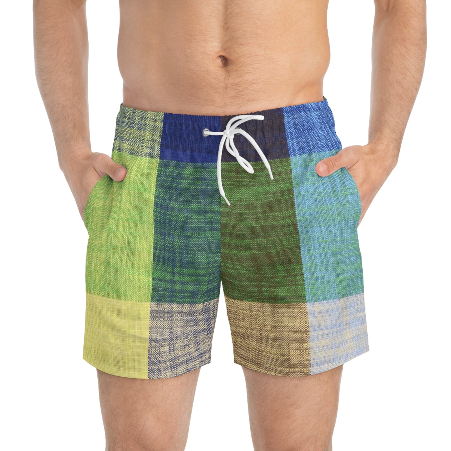 Vibrant Surf Swim Trunks, Beachwear for Summer, Pool Days, Gift for Him, Travel Essentials, Vacation Swim Shorts