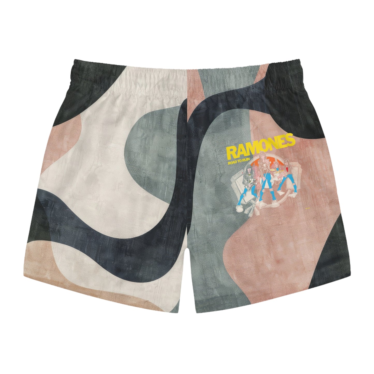 Cool Graphic Swim Trunks, Retro Beach Shorts, Perfect for Summer, Pool Party, Music Lovers, Gift for Him