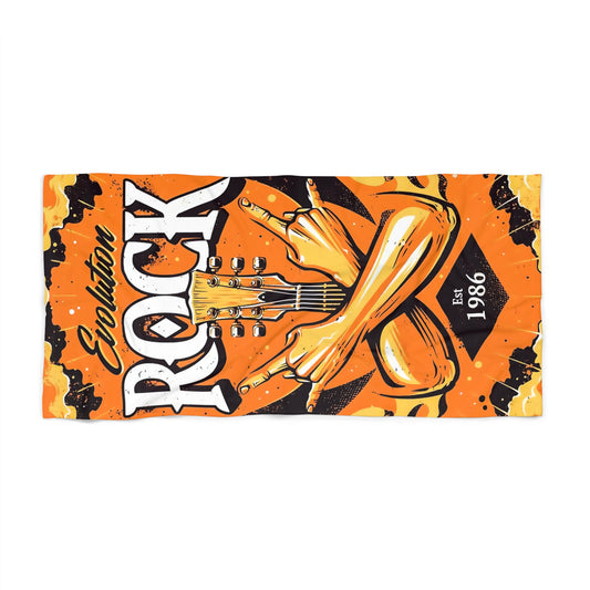 Rebellious Rock Beach Towel Music Lover Gift