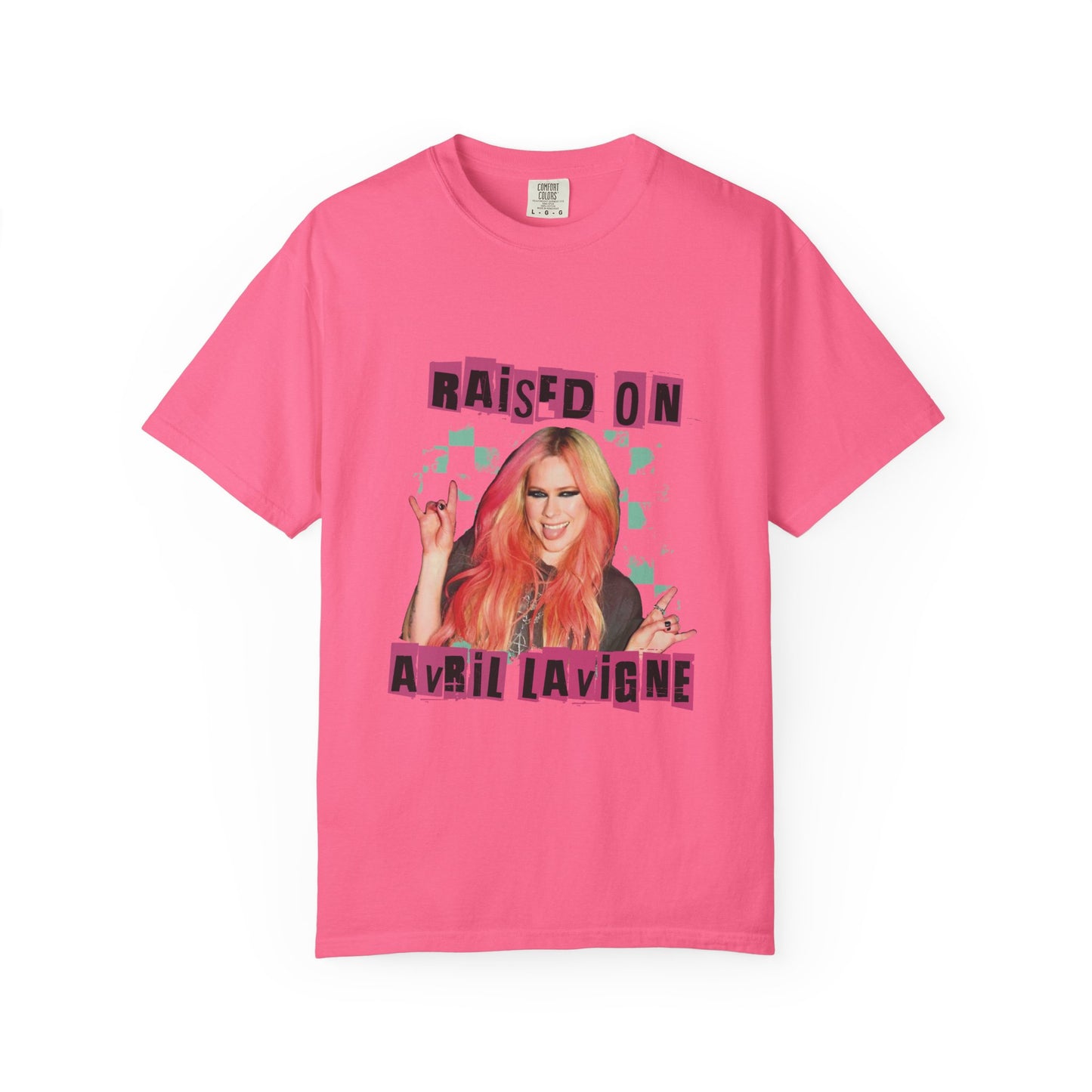 Unisex Retro Music Tee - Raised on Avril Lavigne, Vintage Band Shirt, Gift for Music Lovers, Festival Wear, Cool Graphic T-shirt