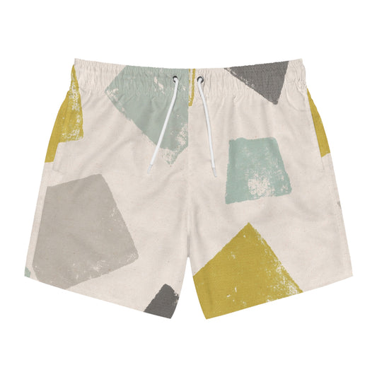 Chic Patterned Swim Trunks for Summer Fun, Beach Shorts, Pool Party Outfit, Vacation Wear, Relaxation Swimwear