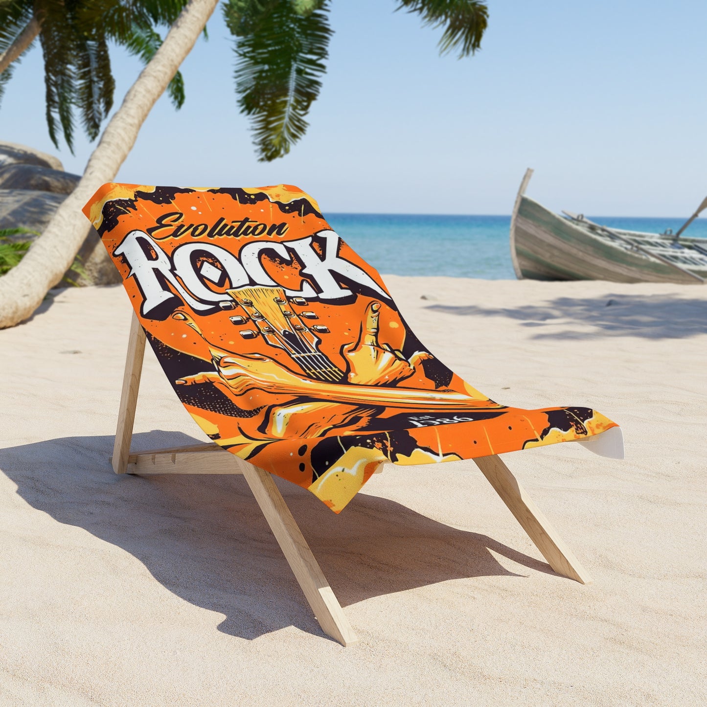 Rebellious Rock Beach Towel Music Lover Gift