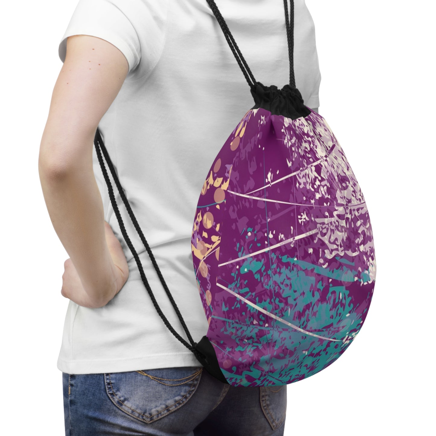 Vibrant Drawstring Bag for Gym, Travel, & Everyday Use | Stylish Backpack for Teens, Festivals, and Outdoor Adventures
