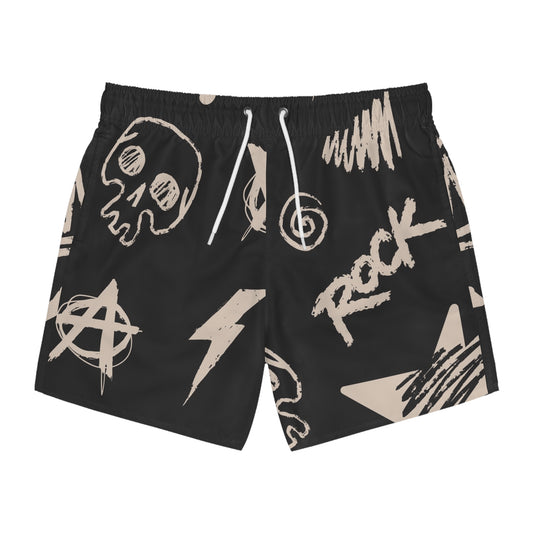 Rockin' Swim Trunks | Edgy Summer Swimwear, Beach Wear, Pool Party Attire, Festival Fashion, Vacation Essentials