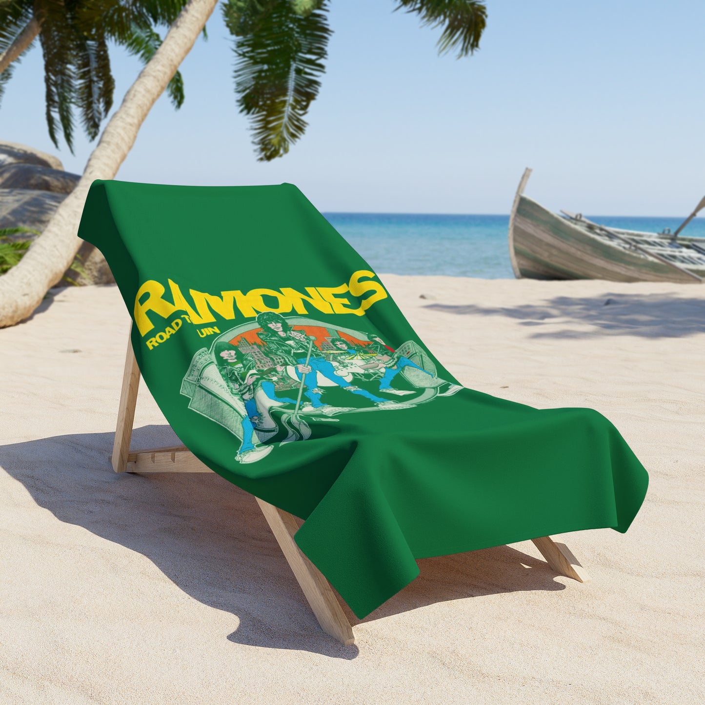 Retro Ramones Beach Towel