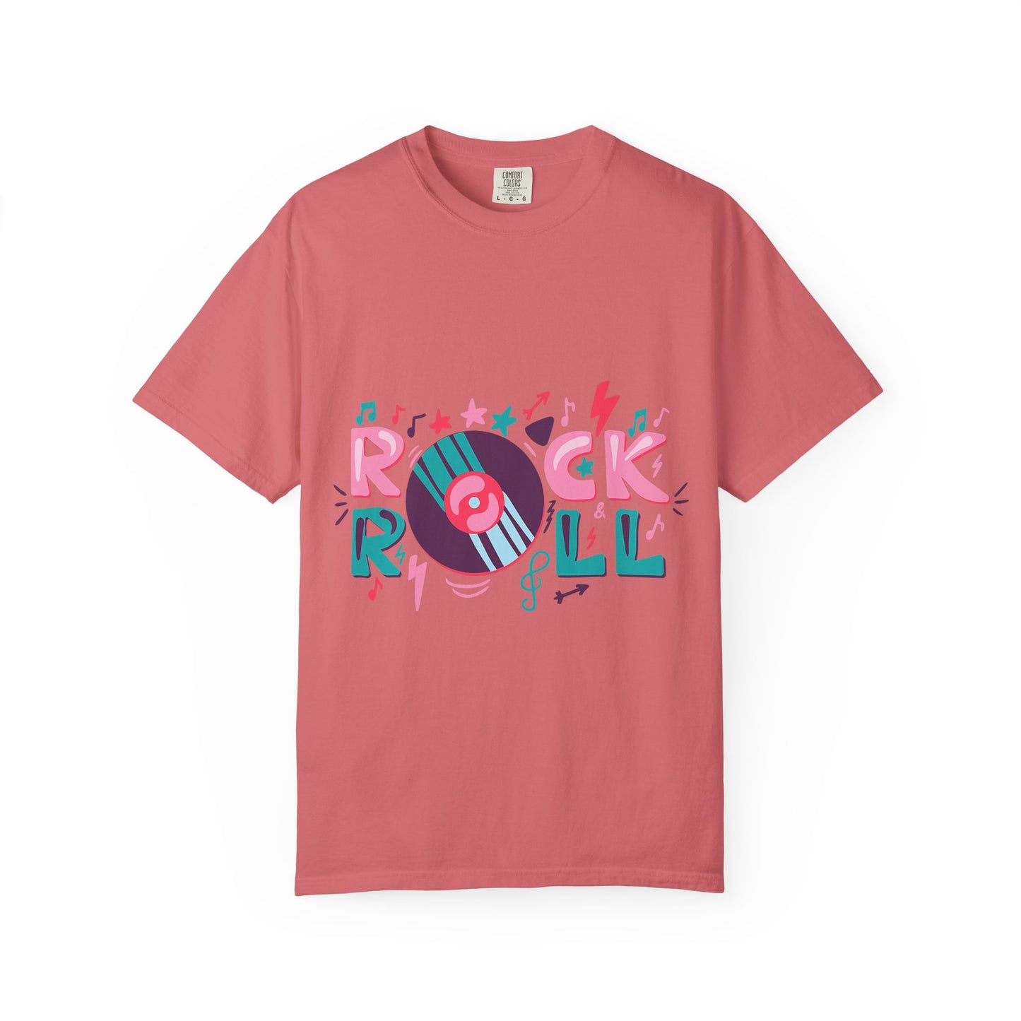 Rock & Roll Unisex Garment-Dyed T-shirt | Music Lover Gift, Festival Wear, Vintage Style Tee, Graphic T-shirt, Retro Music Apparel