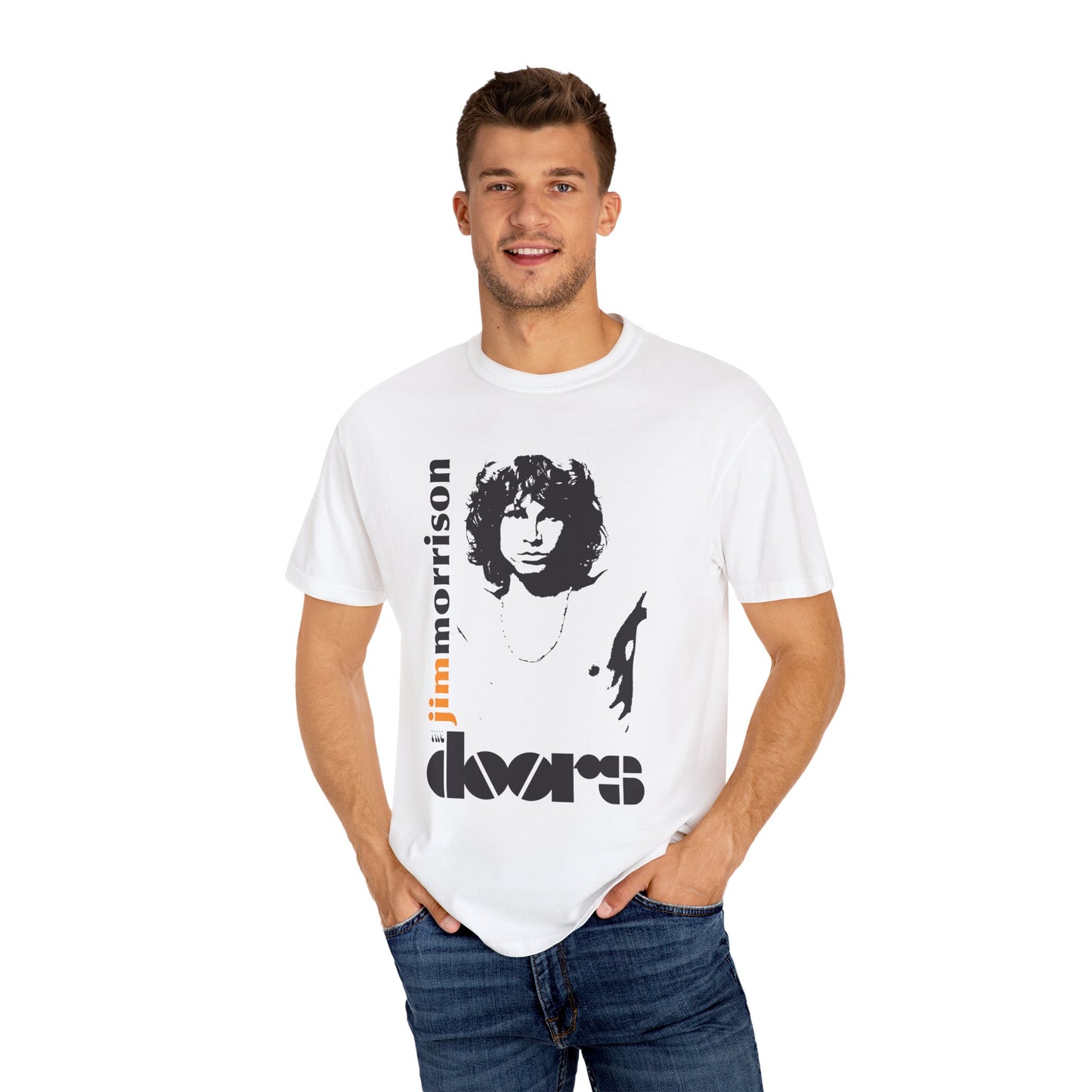 Jim Morrison Vintage T-Shirt | Unisex Garment-Dyed Tee, Music Apparel, 70s Style, Concert T-Shirt, Retro Clothing, Gift for Fans
