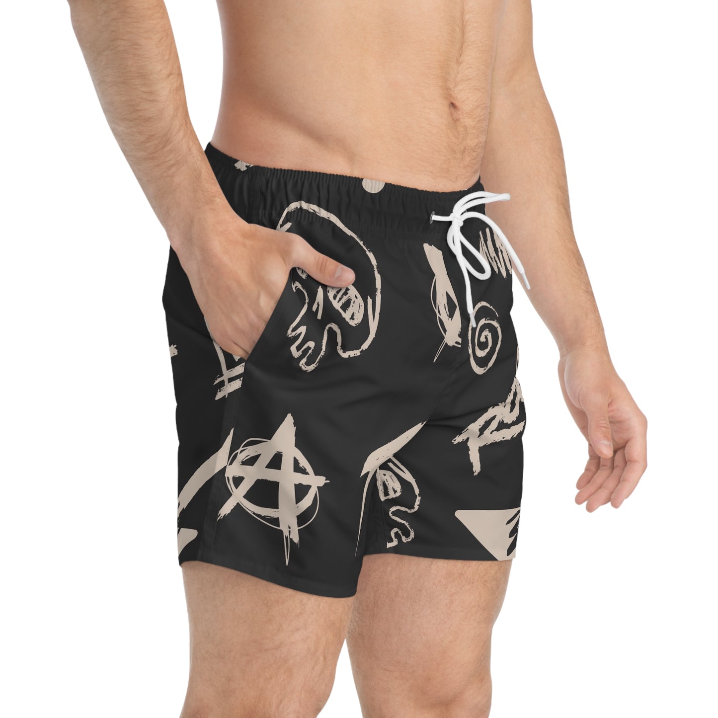 Rockin' Swim Trunks | Edgy Summer Swimwear, Beach Wear, Pool Party Attire, Festival Fashion, Vacation Essentials